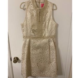 Lilly Pulitzer Cream and Gold Dress